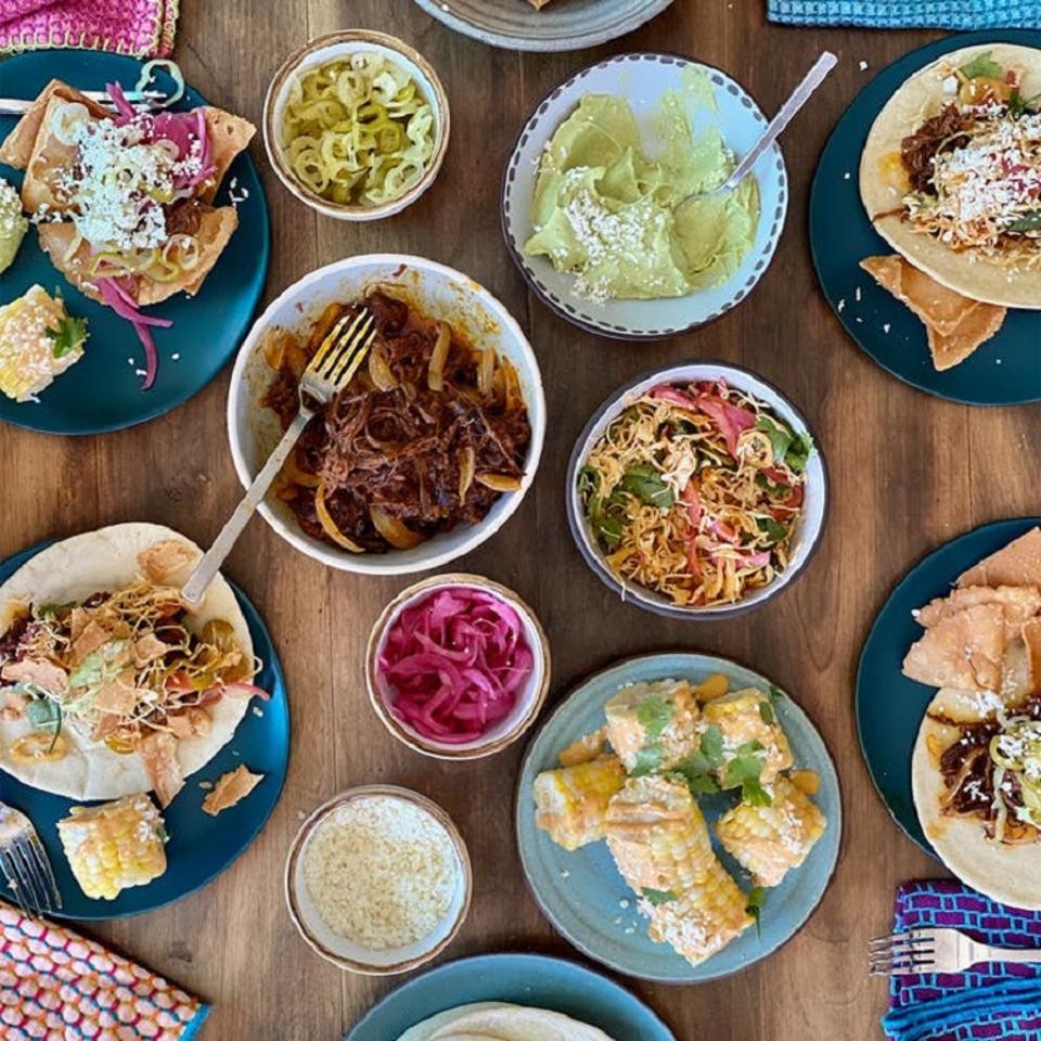 goat taco dinner