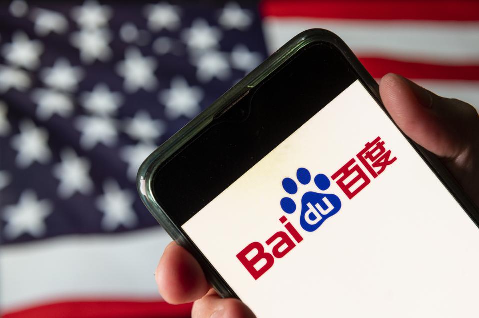 In this photo illustration the Chinese multinational...