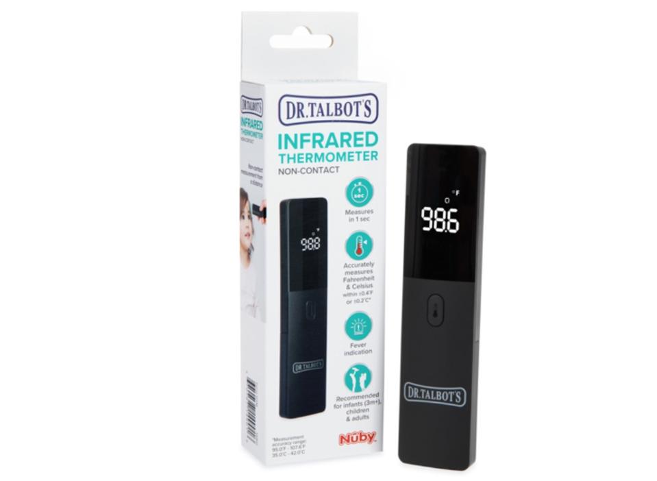 Dr. Talbot's Infrared Thermometer takes temperature in one second with no physical contact.