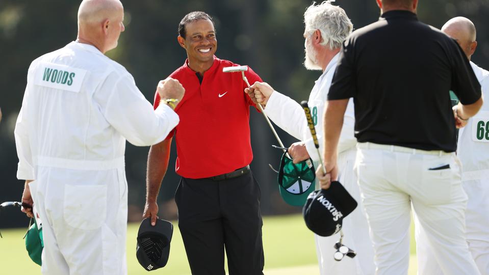 Tiger Woods during the final round of the Masters.