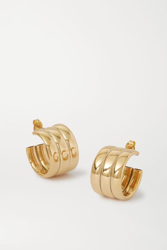 Laura Lombardi Gold Mini Grazia Hoop Earrings