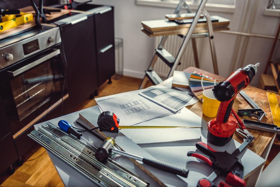 Kitchen renovation mess