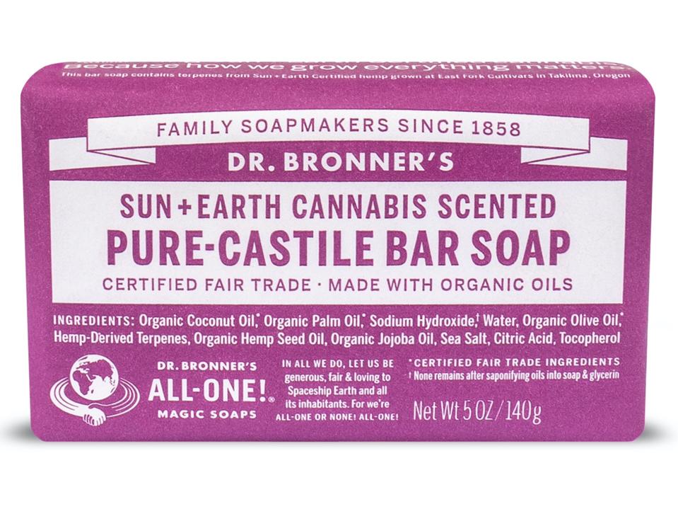 Dr. Bronner's, Sun+Earth Certified, cannabis culture, cannabis soap, organic cannabis