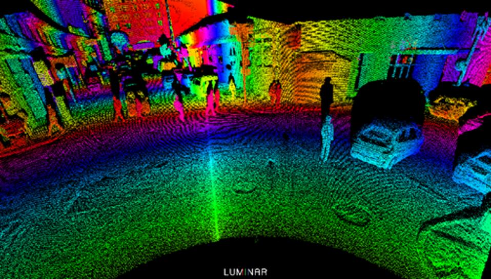 Luminar lidar point cloud