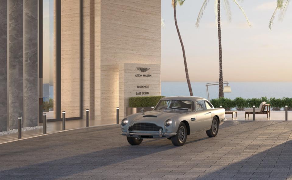 The DB5 Aston Martin, known as the ″James Bond″ car.