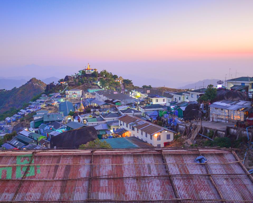 View of famous Myanmar villages near Shwedagon Pagoda