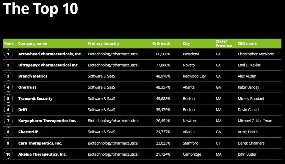 Software Dominates Deloitte's 2020 Tech Fast 500 With 71% Of All Companies