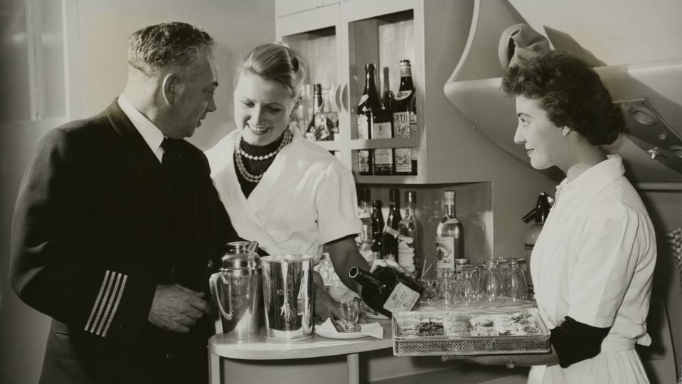 Air Hostesses Train On Ground