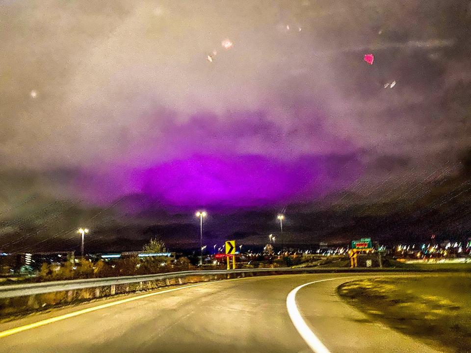 Why People Are Seeing A Purple Sky In Cleveland