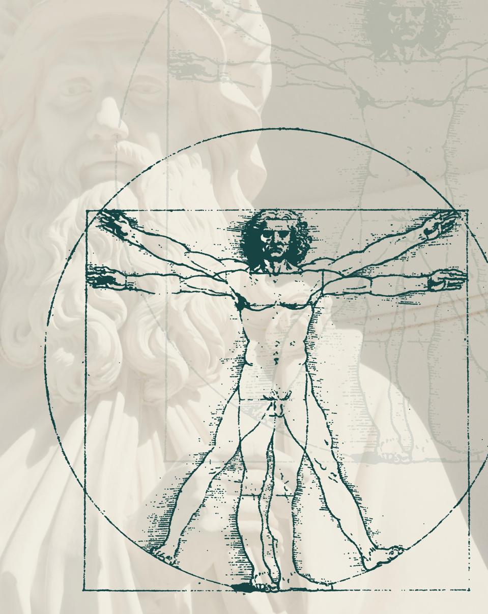 DaVinci drawing of body of man to describe the complete CMO