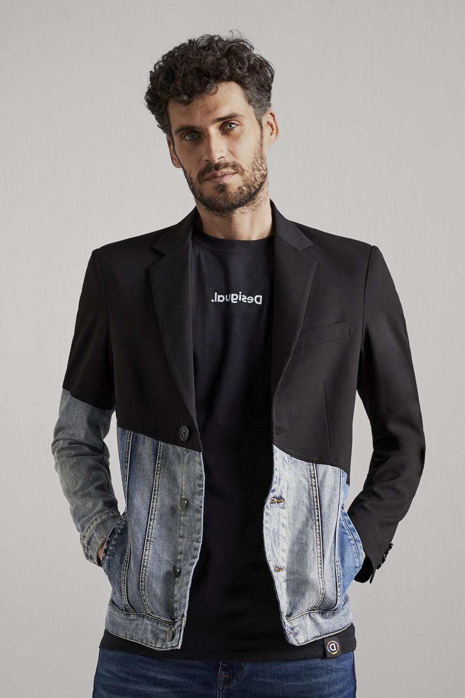 The BiMaterial Denim Blazer from Desigual
