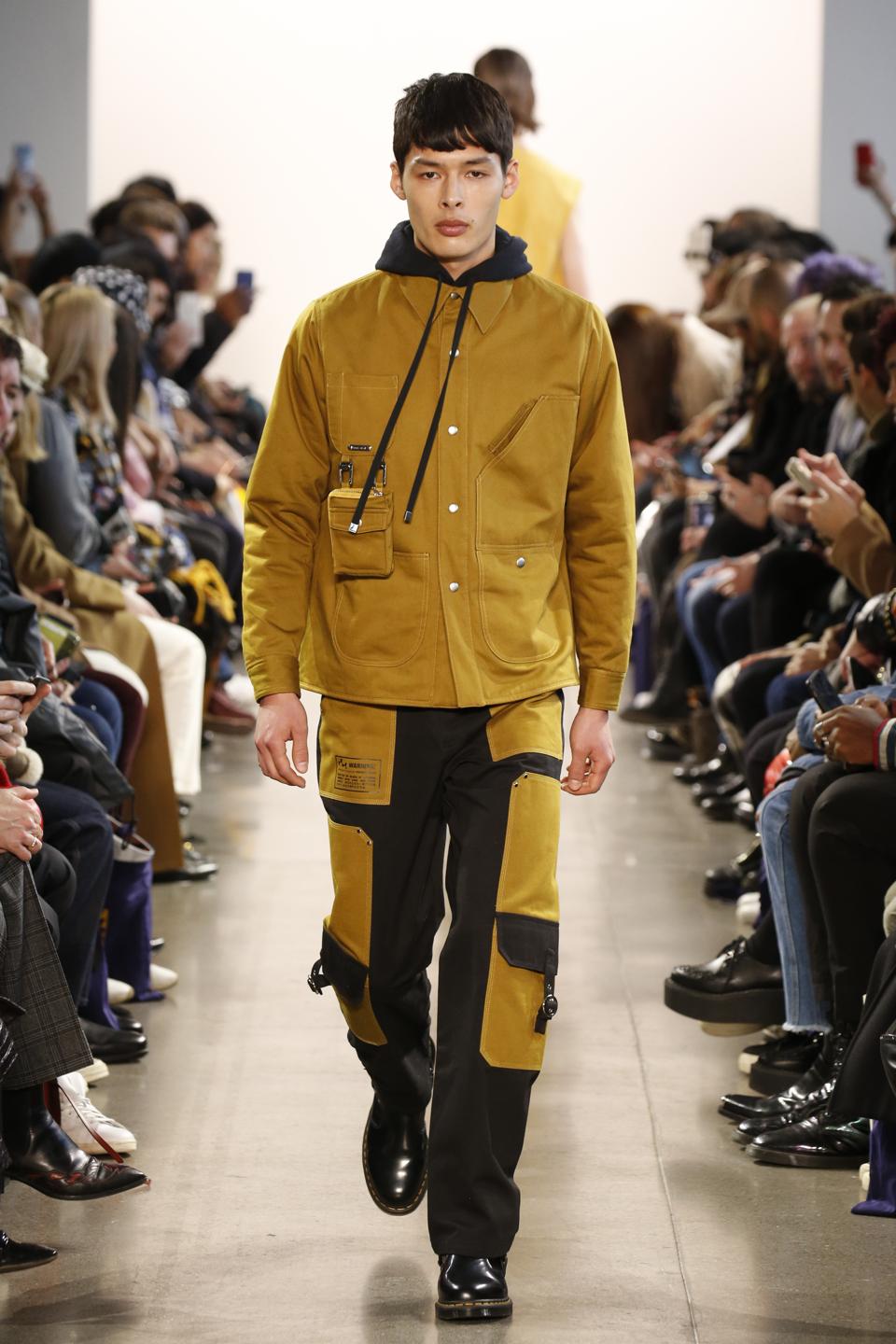 The Puffer Work Jacket with Hood as seen in the Private Policy Fall Winter 2020 Runway Collection