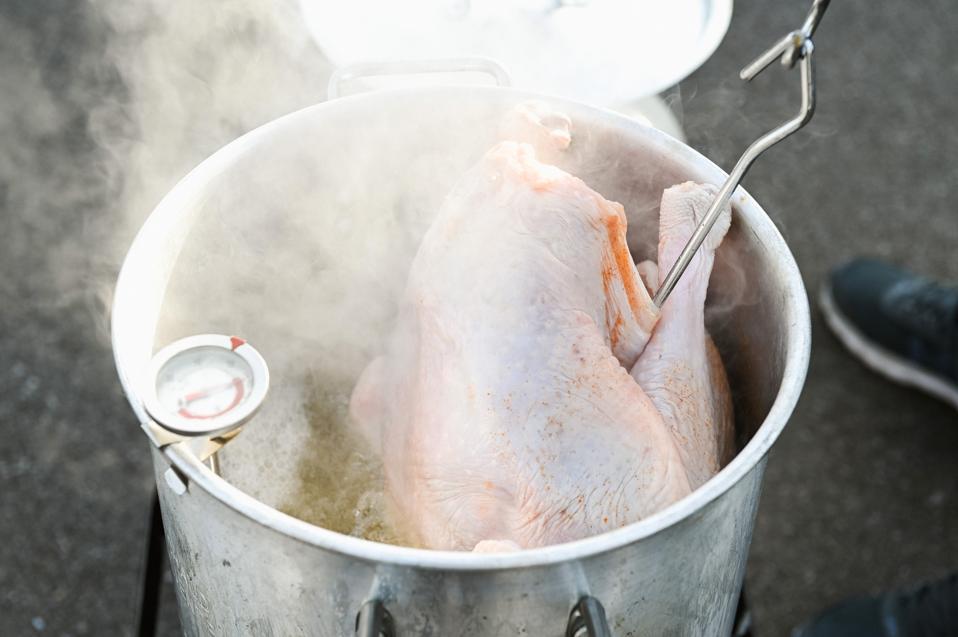Deep frying a turkey can be a fun, safe, and delicious way to cook a large bird.