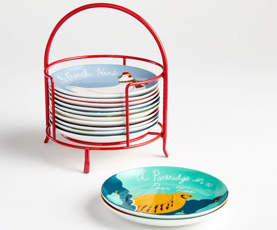 Christmas appetizer plates