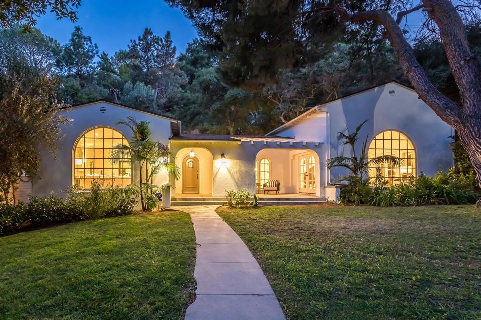 A house among trees in the Los Feliz neighborhood of Los Angeles.
