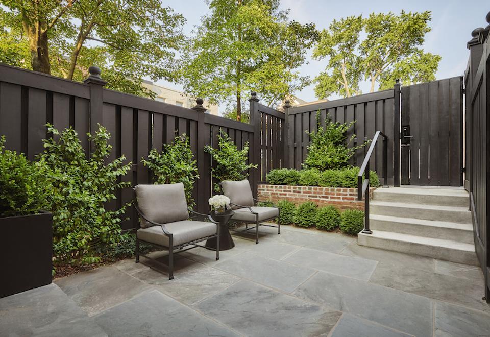 The outdoor courtyard