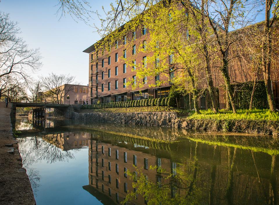The Rosewood Hotel sits beside the historic and picturesque C&O Canal.