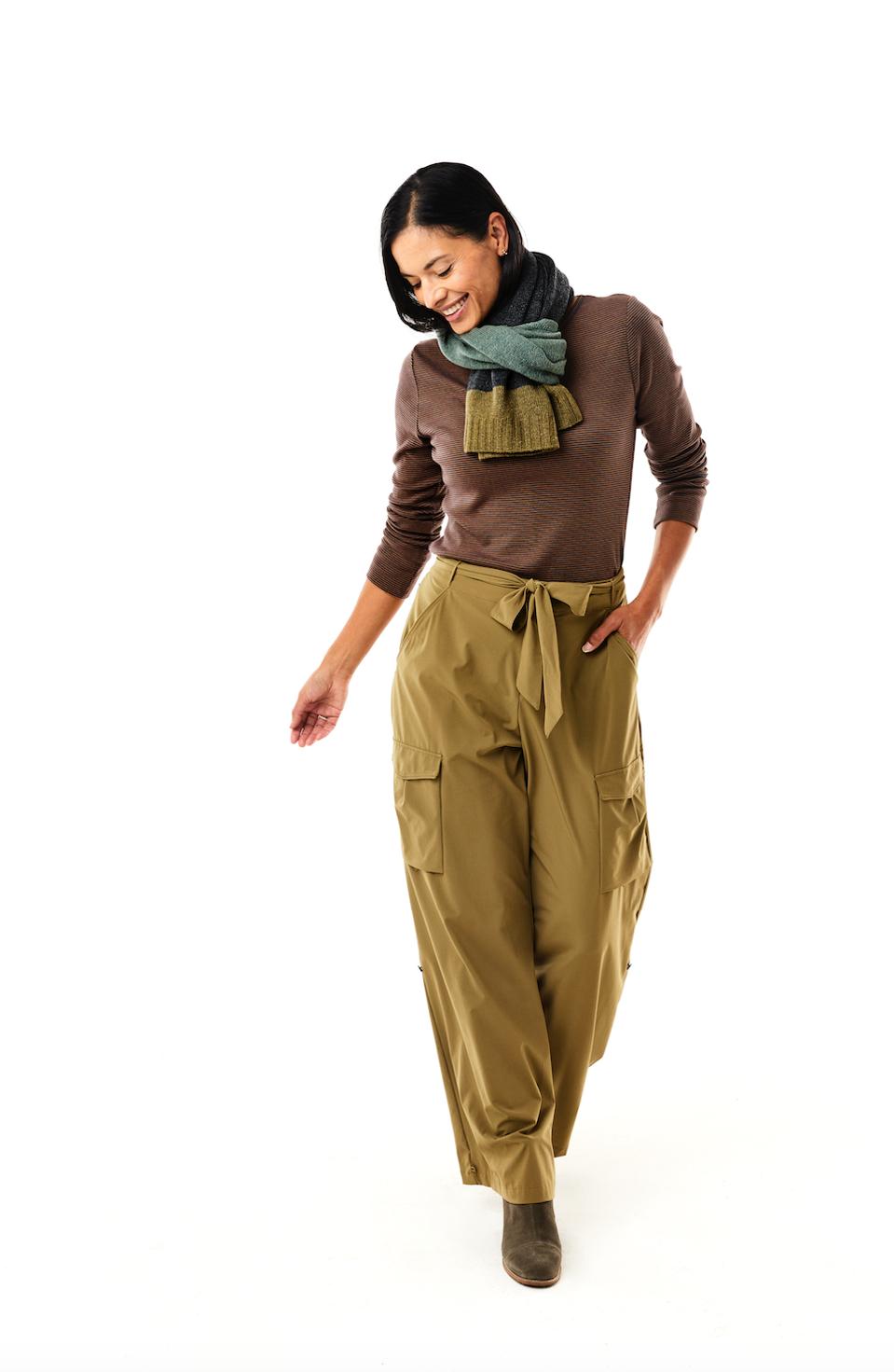 woman modeling pants