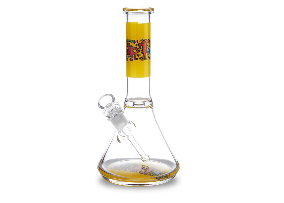 Haring Glass, Keith Haring, bongs, luxury cannabis, cannabis gifts, cannabis gift guide