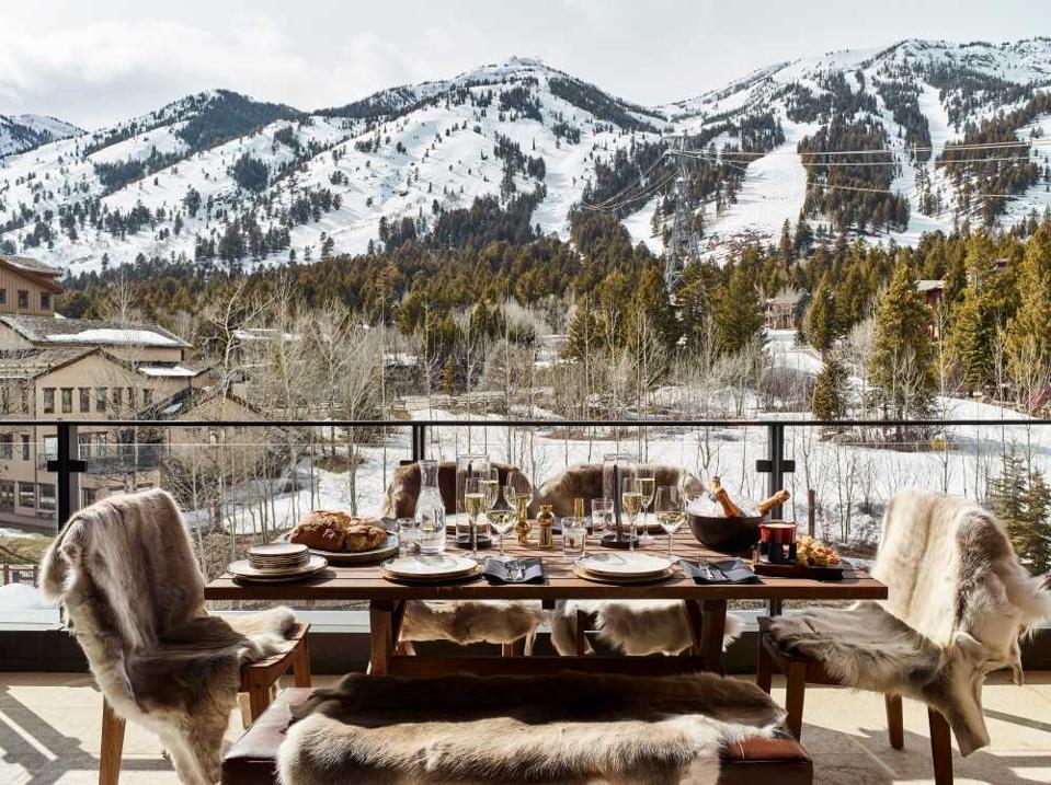caldera house jackson hole wyoming mountains snow