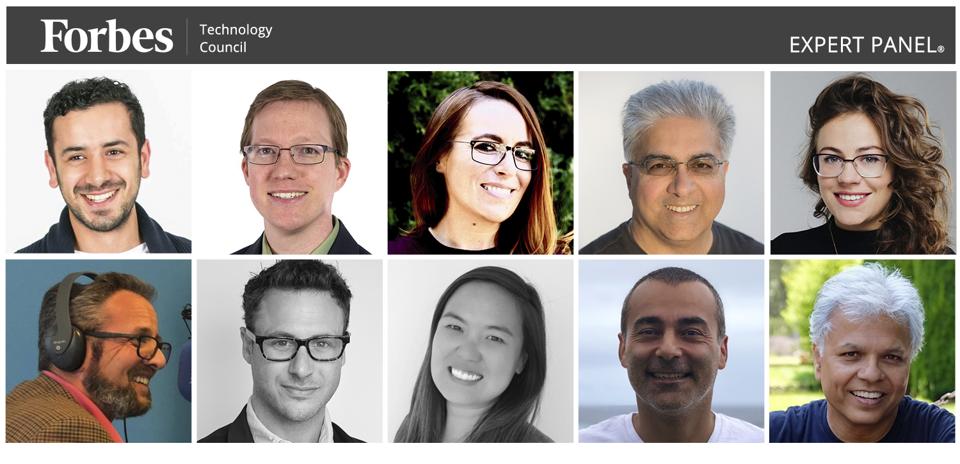 Photos of featured Forbes Technology Council members.