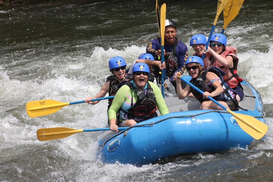 women river rafting