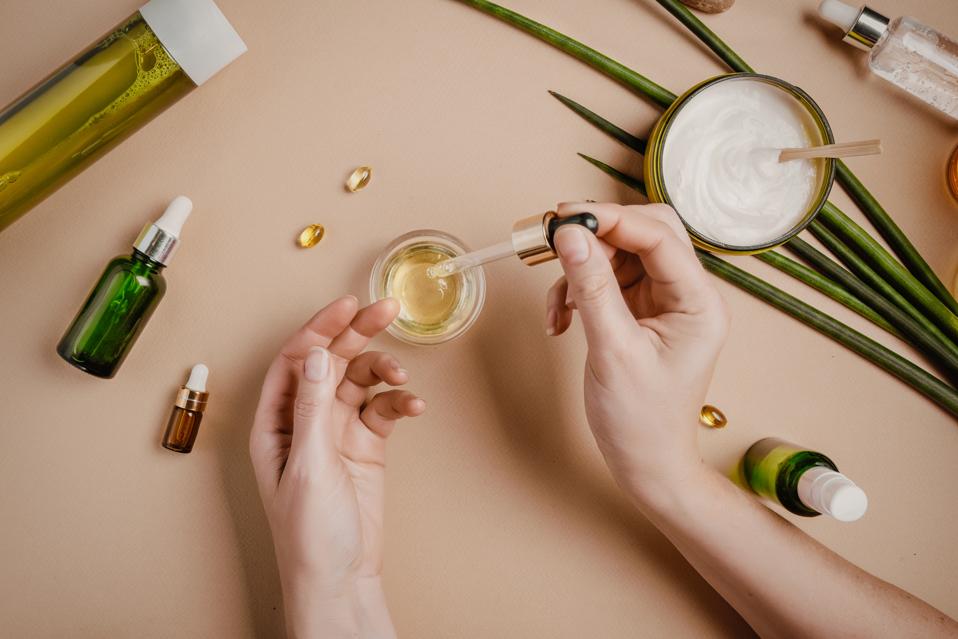 Image of natural beauty products with no labels.