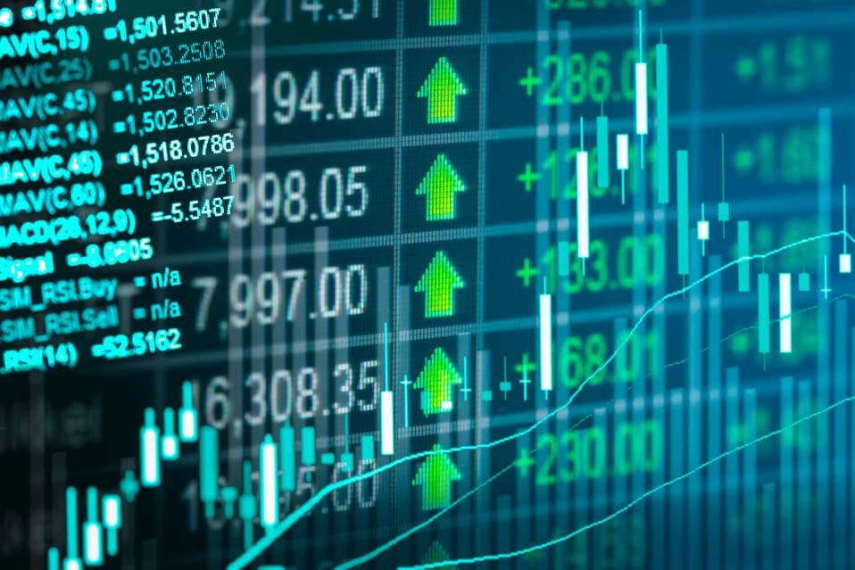 Stock market indicator and financial data view from LED.