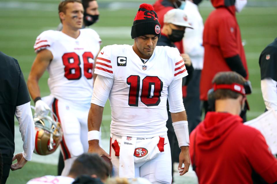 49ers QB Jimmy Garoppolo against the Seahawks.