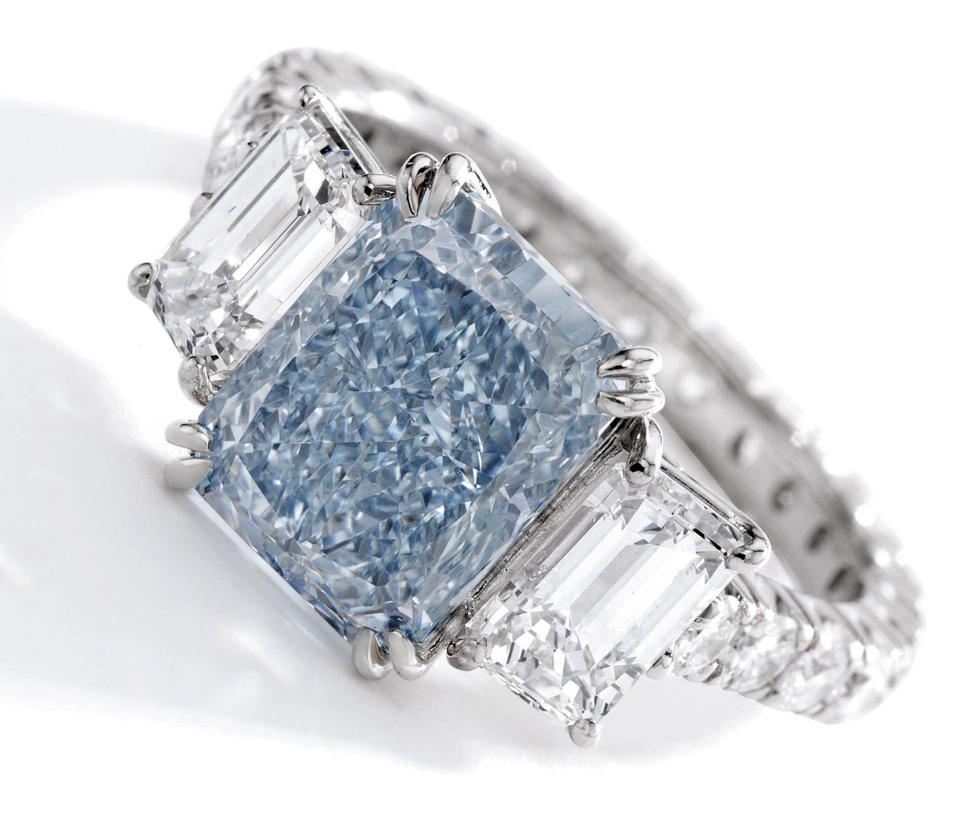 3.67-carat fancy intense blue diamond fetched more than $3.1 million