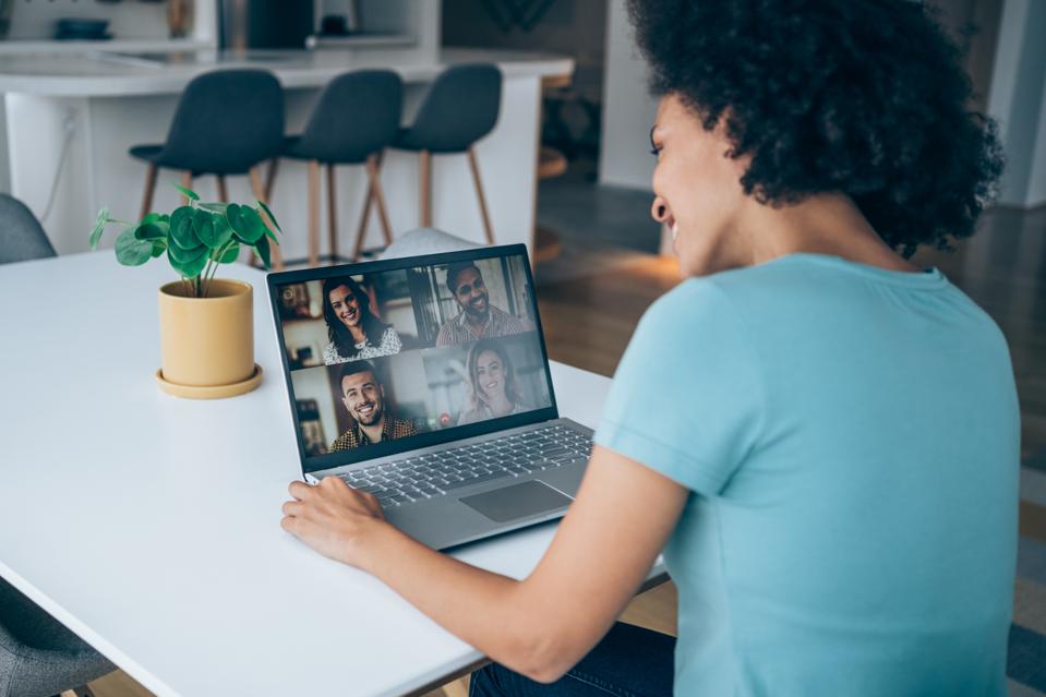 Friends in video call