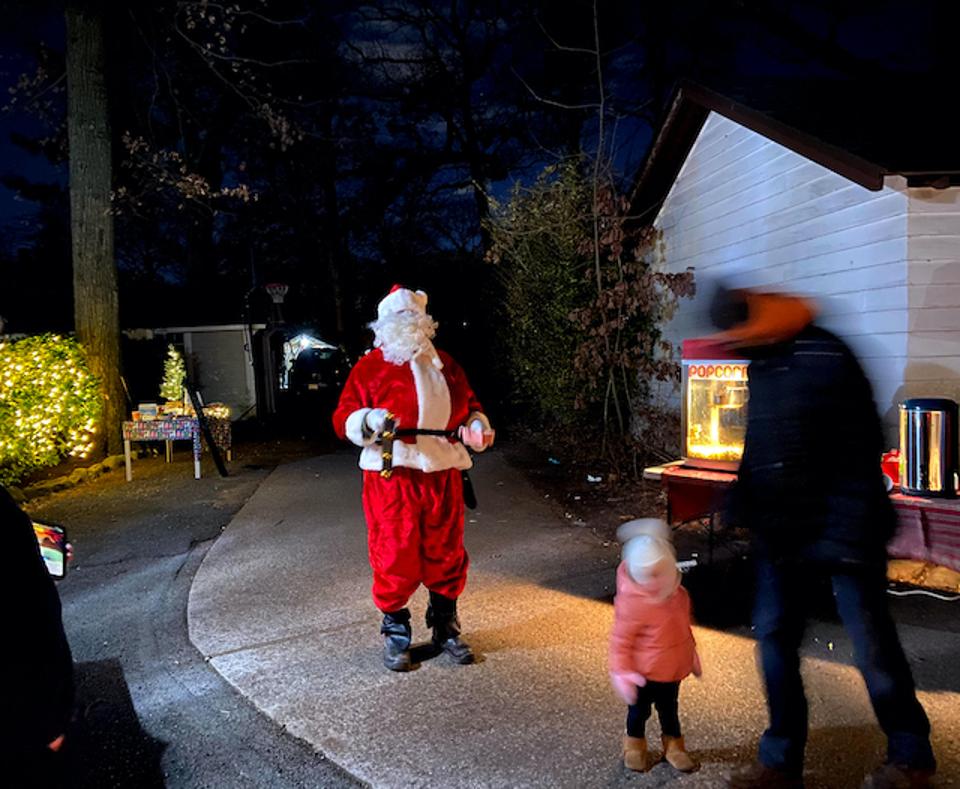 Santa arrives on the Back Road