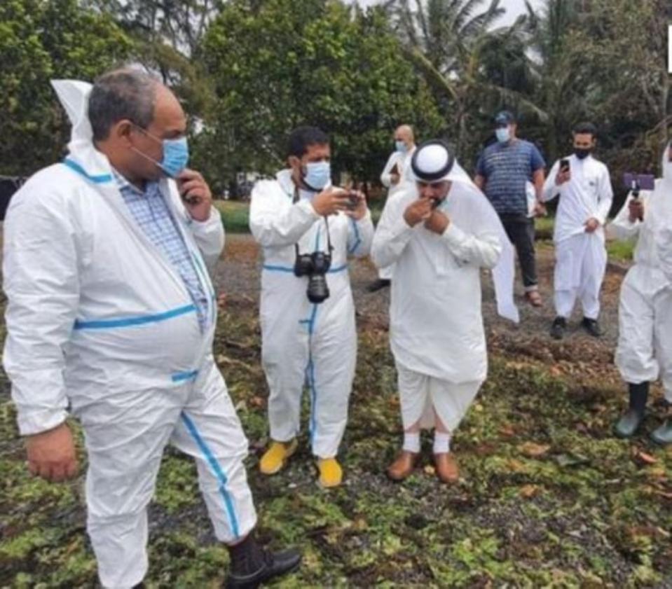22 Sep 2020: Officials from Saudi Arabia who arrived during the oil spill response were found to have Covid-19