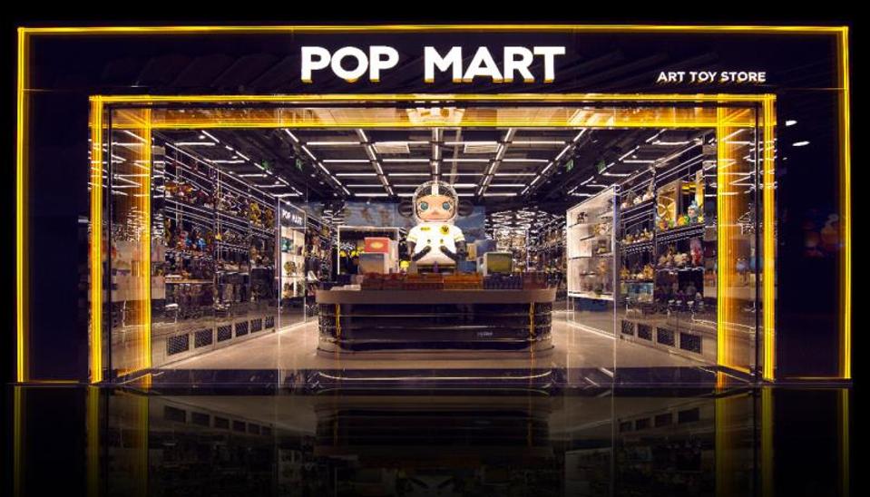 A Pop Mart retail store featuring the Molly doll