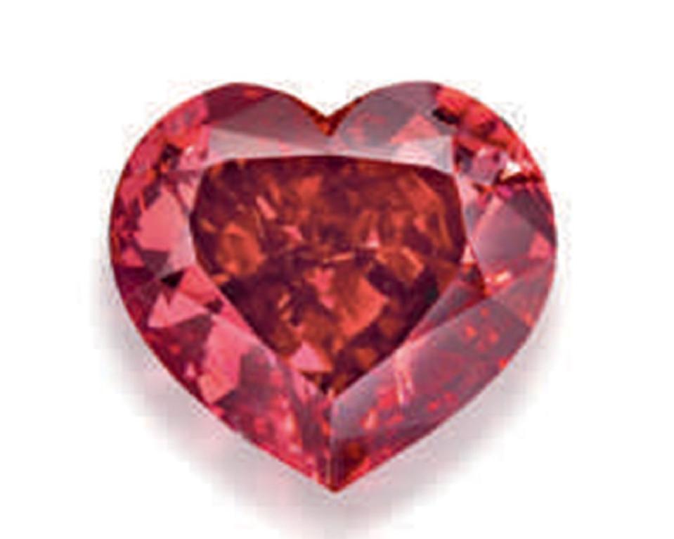 1.71-carat heart-shaped fancy red diamond with SI2 clarity fetched more than $3.1 million