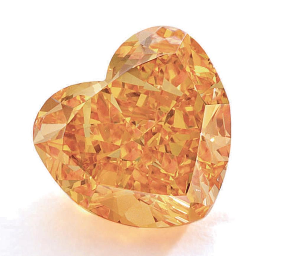 A 2-carat fancy vivid orange diamond fetched nearly $1.9 million