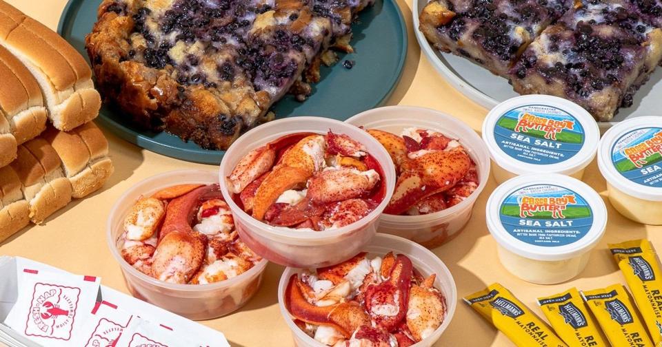 McLoons Lobster Shack Lobster Roll Kit And Wild Maine Blueberry Bread Pudding