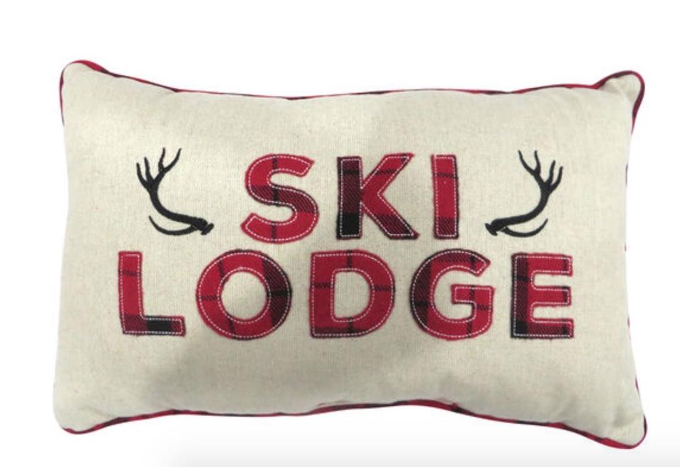 Place & Time Christmas Lumbar Pillow - Ski Lodge from JOANN