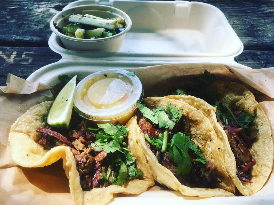 Brisket tacos.