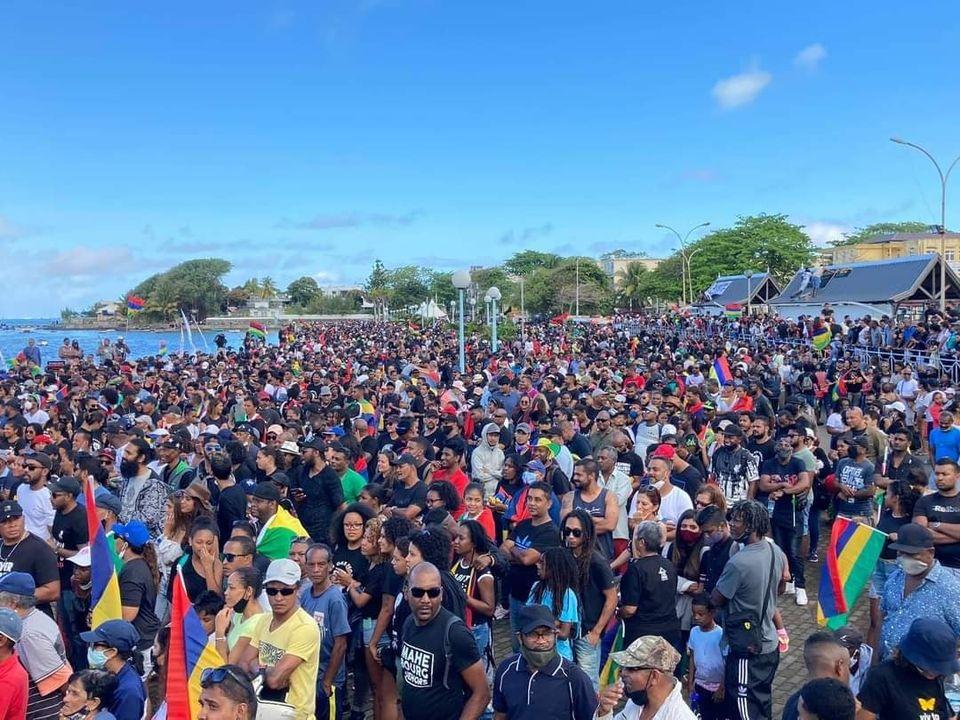 Over 100,000 marched in Port Louis on Aug 29 and tens of thousands marched along Mahebourg waterfront on Sep 12 in protest at the Government's response to the oil spill