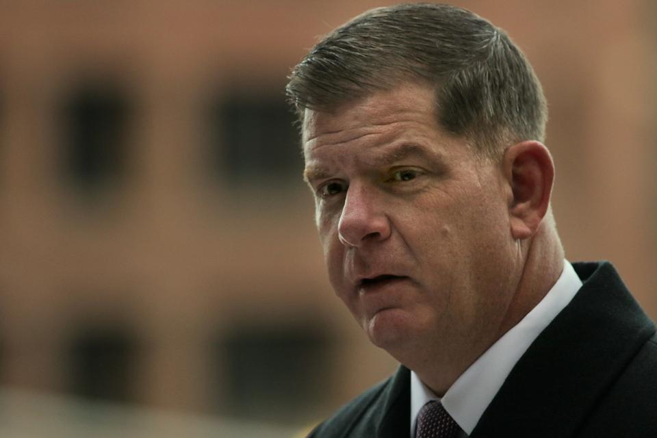 Mayor Walsh Gives Press Conference Regarding Coronavirus, Toy Donations