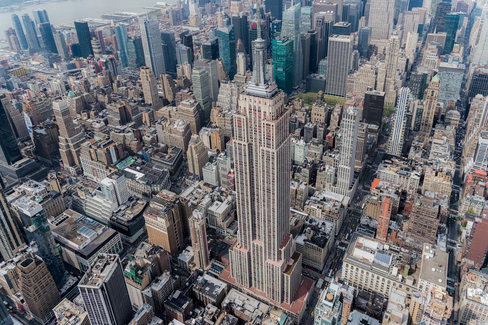 The 102-story art deco Empire State Building was constructed between 1930 and 1931.