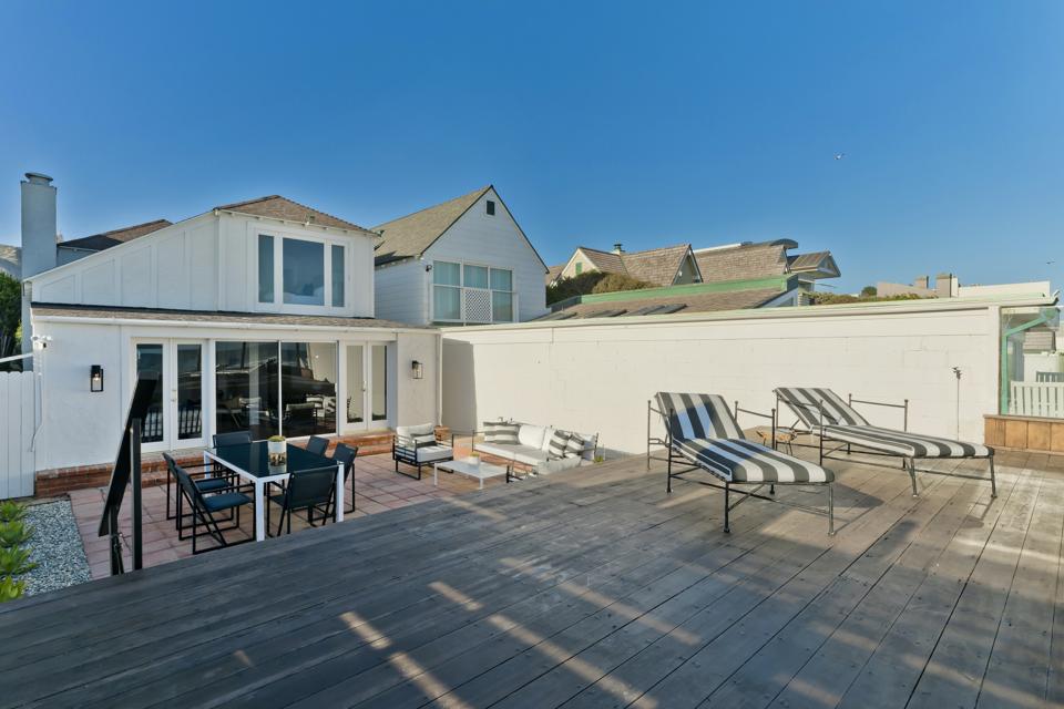 A Malibu beach house.