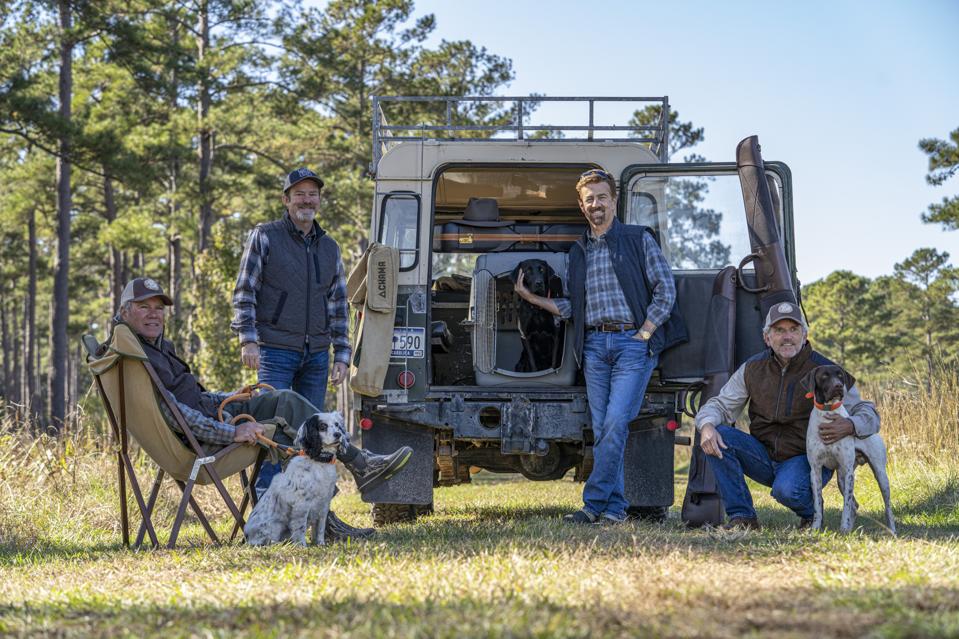 Hanging out by the land rover.