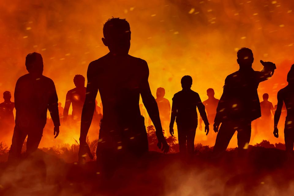 Zombies silhouette Zombies silhouette