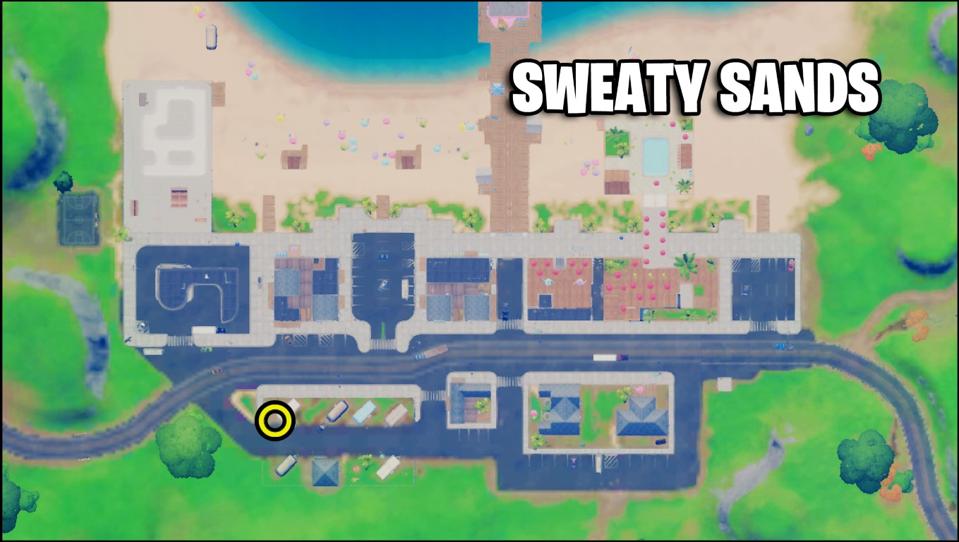 Localização do Quebra-nozes Sweaty Sands