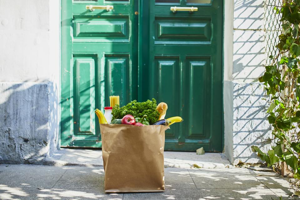 Food delivery during coronavirus outbreak.