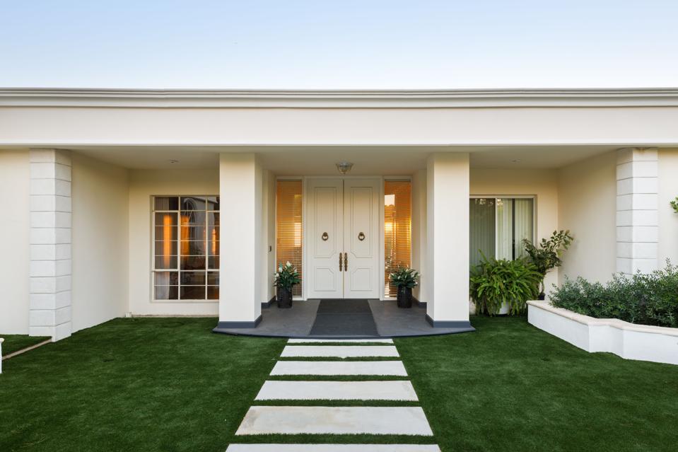 The entry of a luxury home.