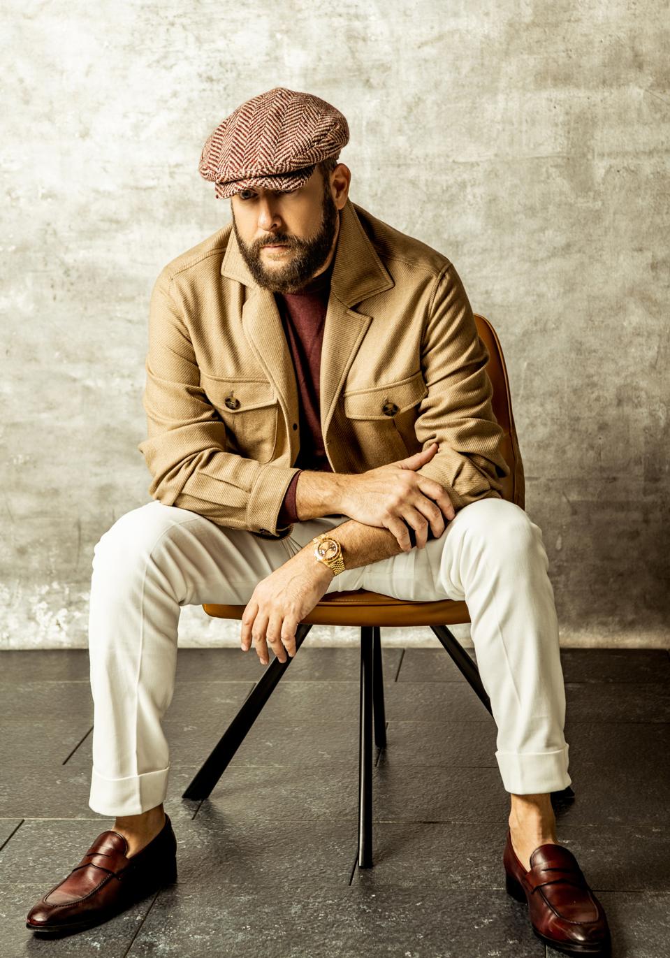 Brad Feinstein - CEO, Romulus Entertainment wears SuitSupply