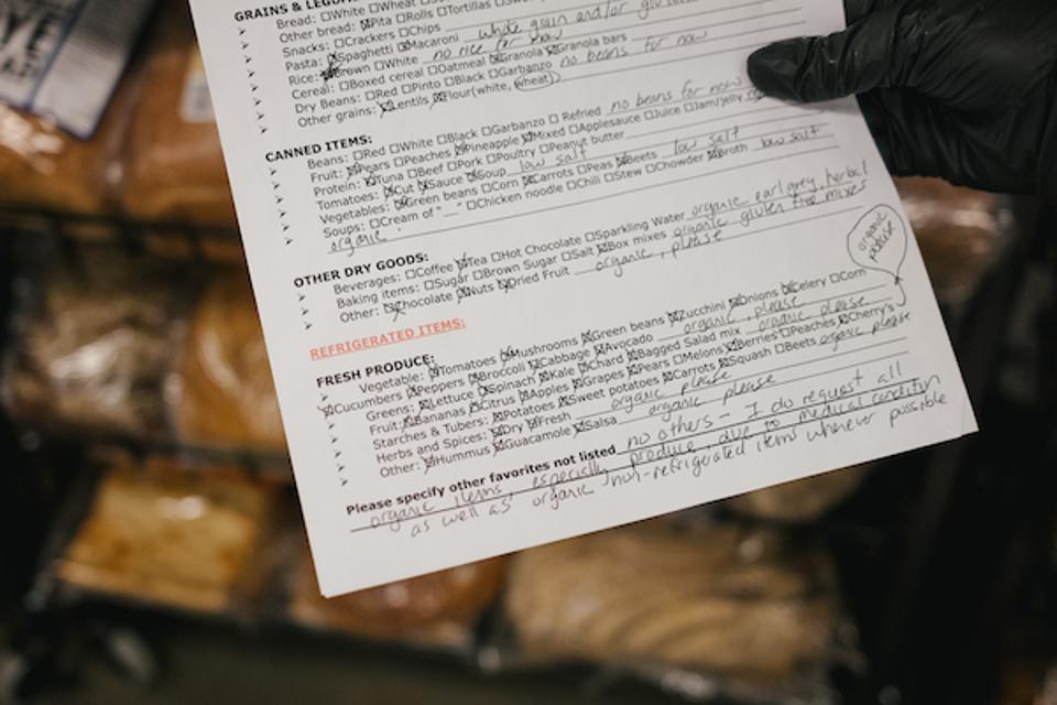 Customers at the University District Food Bank in Seattle can make special requests.